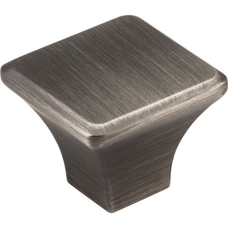 Jeffrey Alexander 1-1/4" Overall Length Brushed Pewter Square Marlo Cabinet Knob 972L-BNBDL